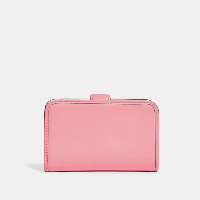 Women Large Wallets Coach Tabby Medium Wallet Silverflower Pink