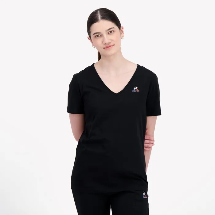 Women Le Coq Sportif Tshirts Polos Shirts And Tops Essentiels TShirt Black