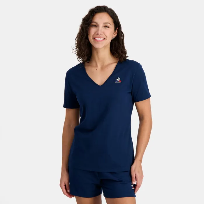 Women Le Coq Sportif Tshirts Polos Shirts And Tops Essentiels TShirt Victory Blue