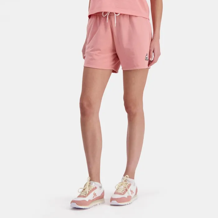 Women Le Coq Sportif Trousers Joggers And Shorts Essentiels Short Femme Rosette