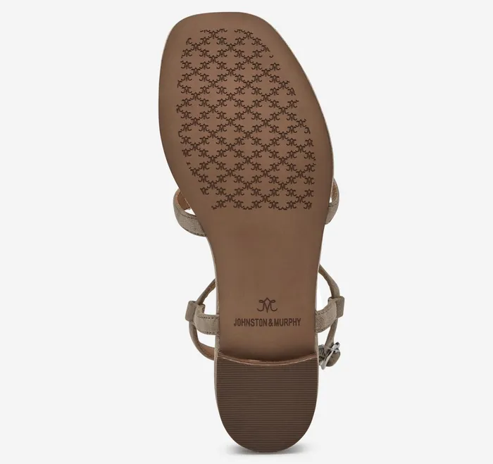 Women Lilly Tassel Thong Taupe Multi Kid Suede JohnstonandMurphy Sandals Women Lilly Tassel Thong Taupe Multi Kid Suede JohnstonandMurphy Sandals