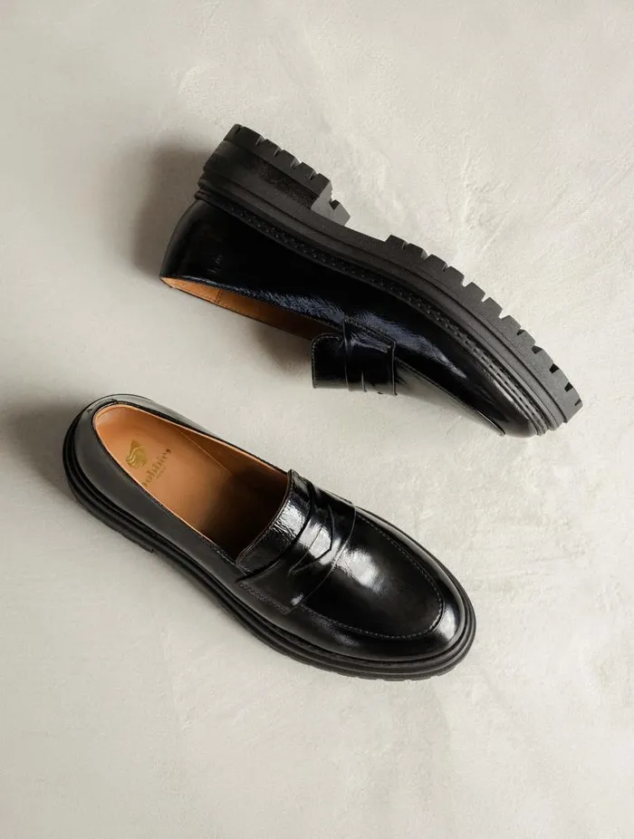 Women Loafers and Derbies Bobbies Amalia Black Vinyl