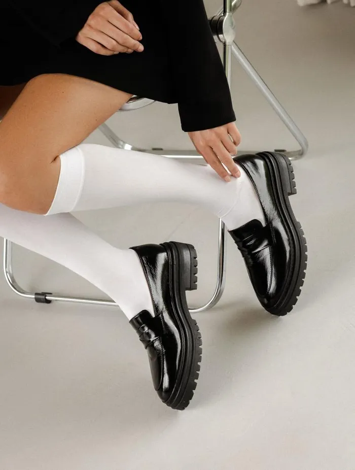 Women Loafers and Derbies Bobbies Amalia Black Vinyl