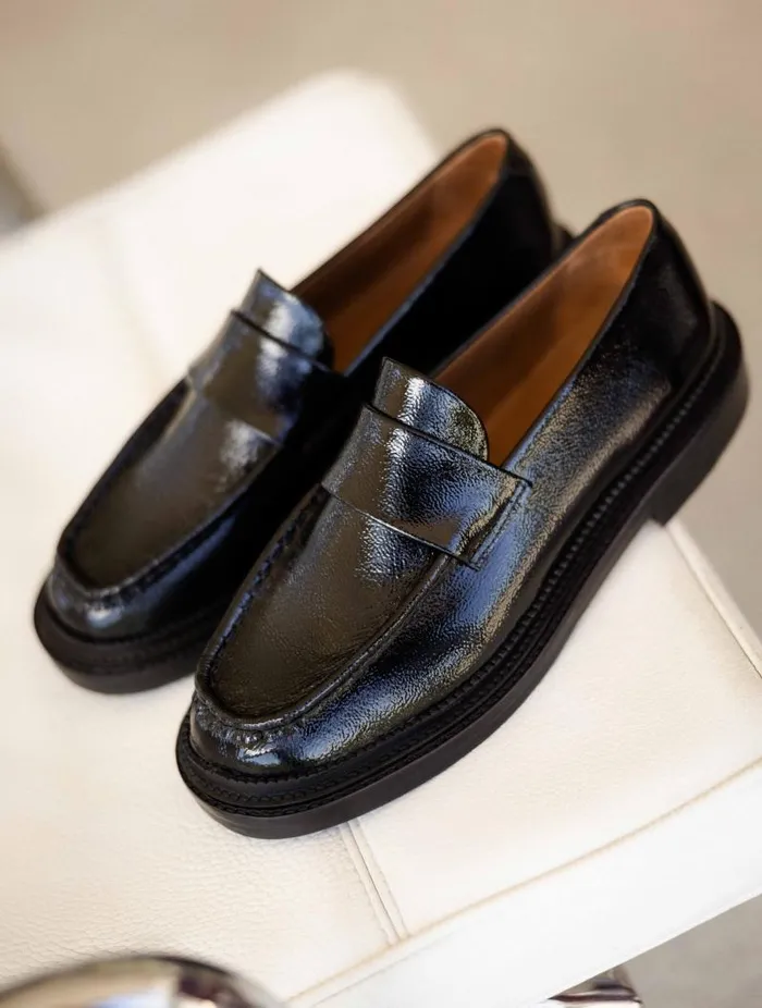 Women Loafers and Derbies Bobbies Tracy Black Vinyl