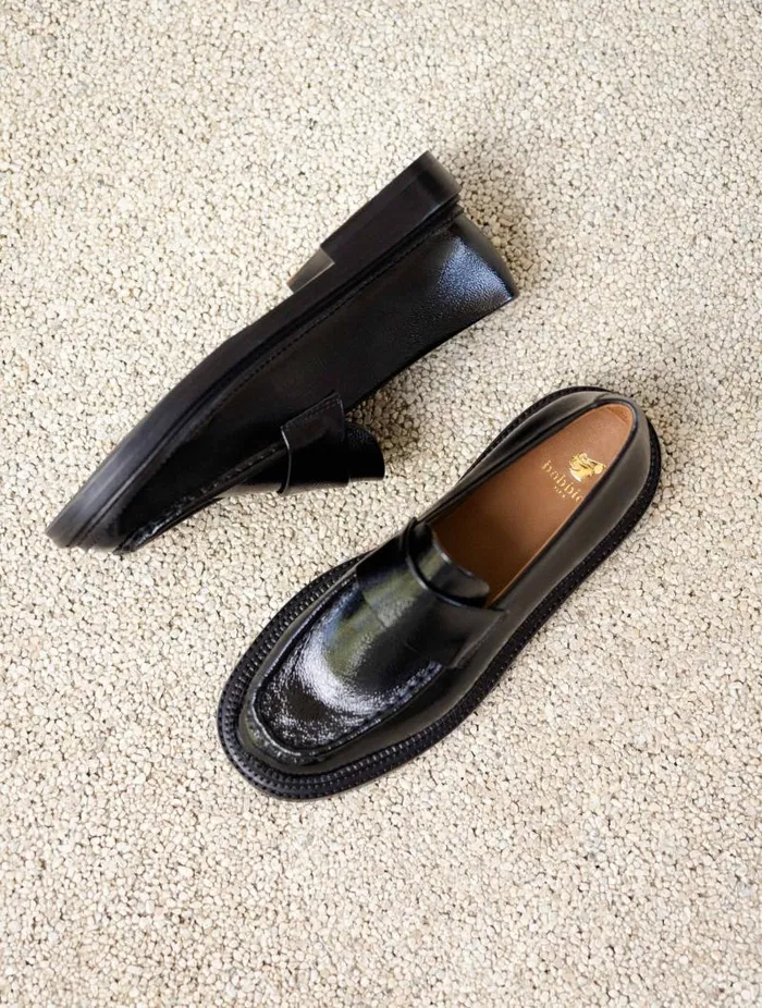 Women Loafers and Derbies Bobbies Tracy Black Vinyl Women Loafers and Derbies Bobbies Tracy Black Vinyl