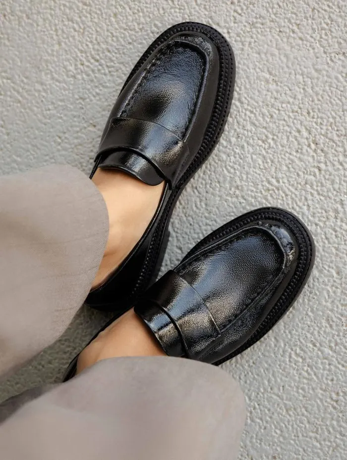 Women Loafers and Derbies Bobbies Tracy Black Vinyl Women Loafers and Derbies Bobbies Tracy Black Vinyl