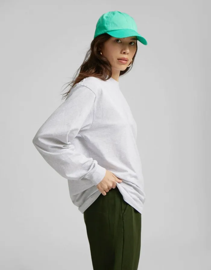 Women Long Sleeve Tops Colorful Standard Oversized Organic LS TShirt Misty Brown