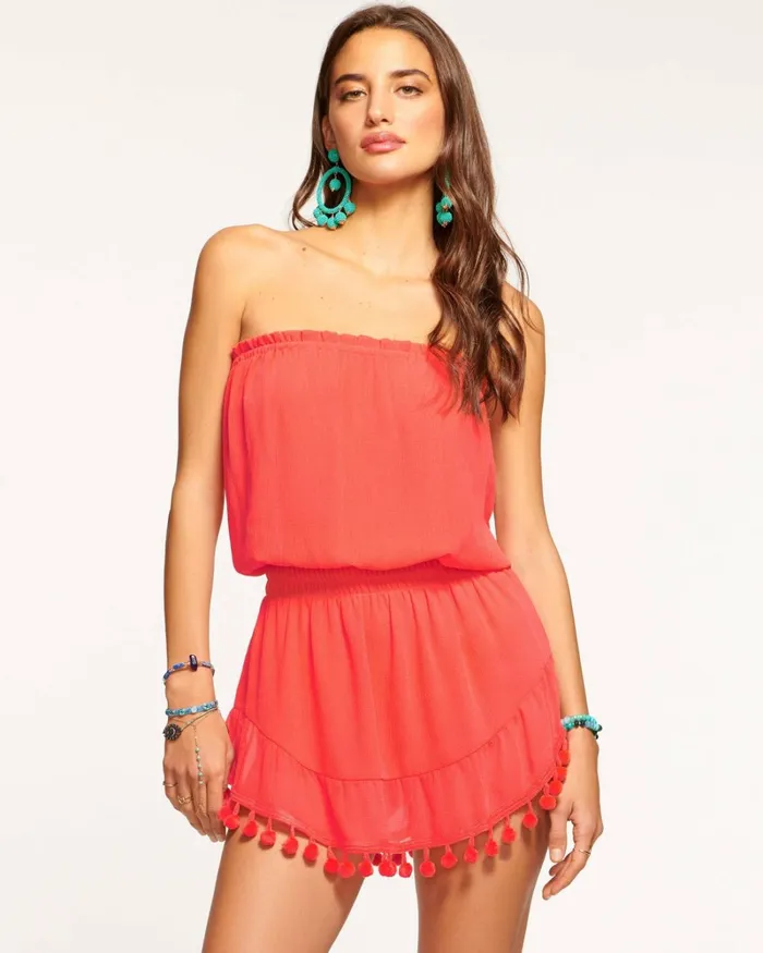 Women Marcie Coverup Mini Dress Orangeade Ramy Brook Swimwear