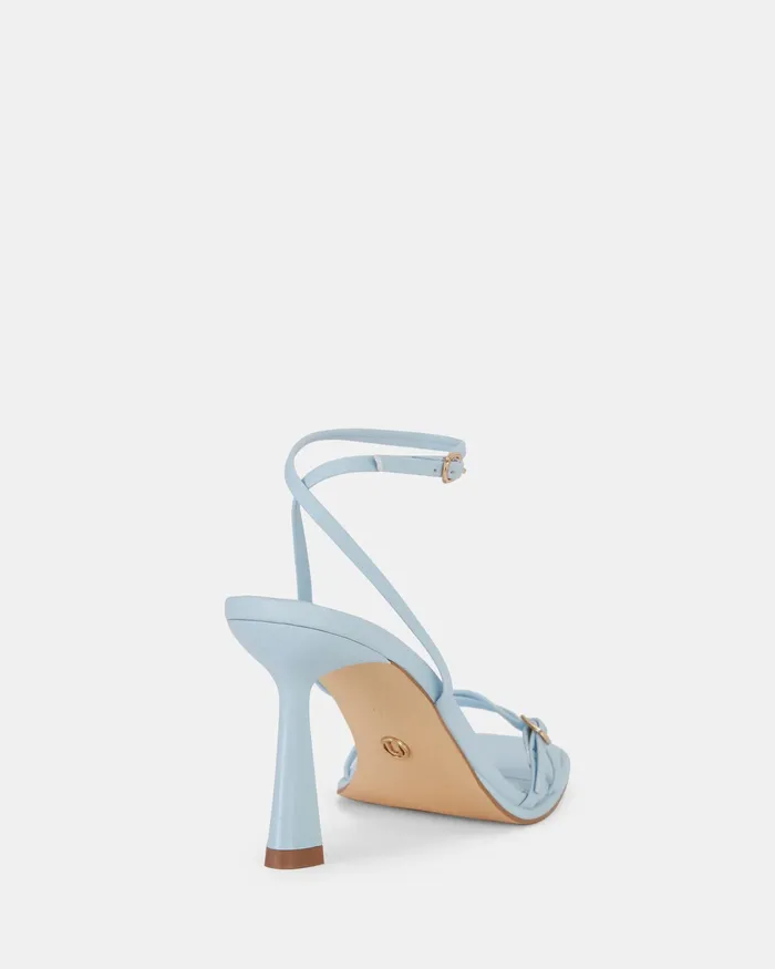 Women MATEO SOFT BLUE Open Toe Heels Party NOVO Shoes