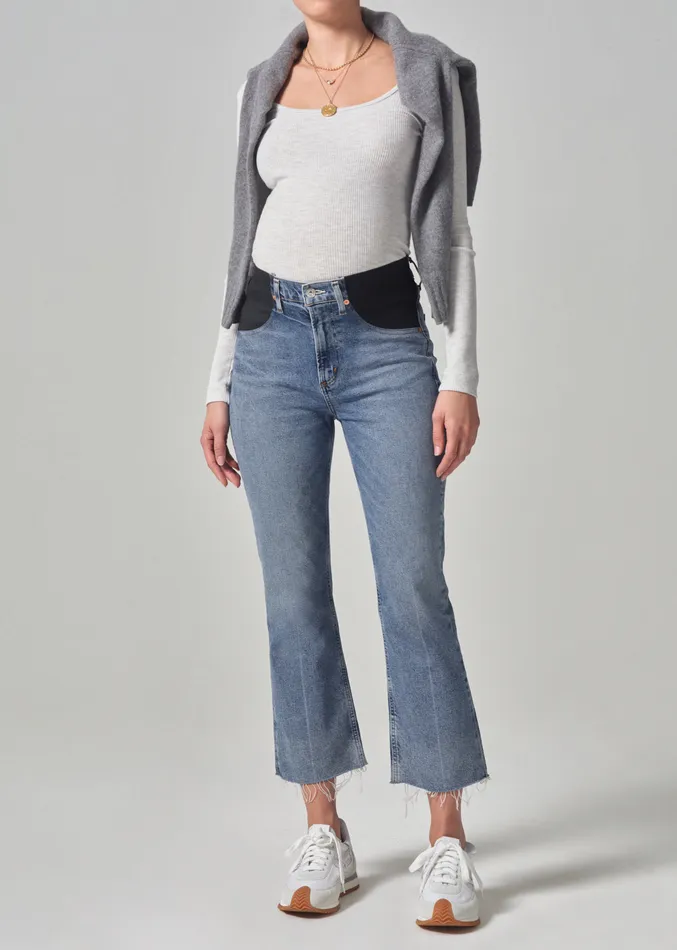 Women Maternity Citizens Of Humanity Maternity Isola Mid Rise Cropped Boot In Ascent