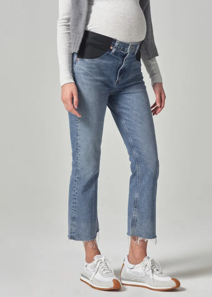 Women Maternity Citizens Of Humanity Maternity Isola Mid Rise Cropped Boot In Ascent