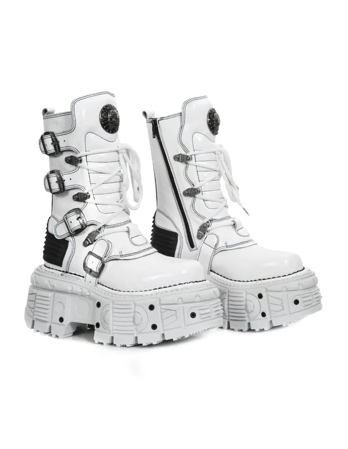 WomenMen Ankle Boot Imperfect With Laces MTank002C8 New Rock Boots