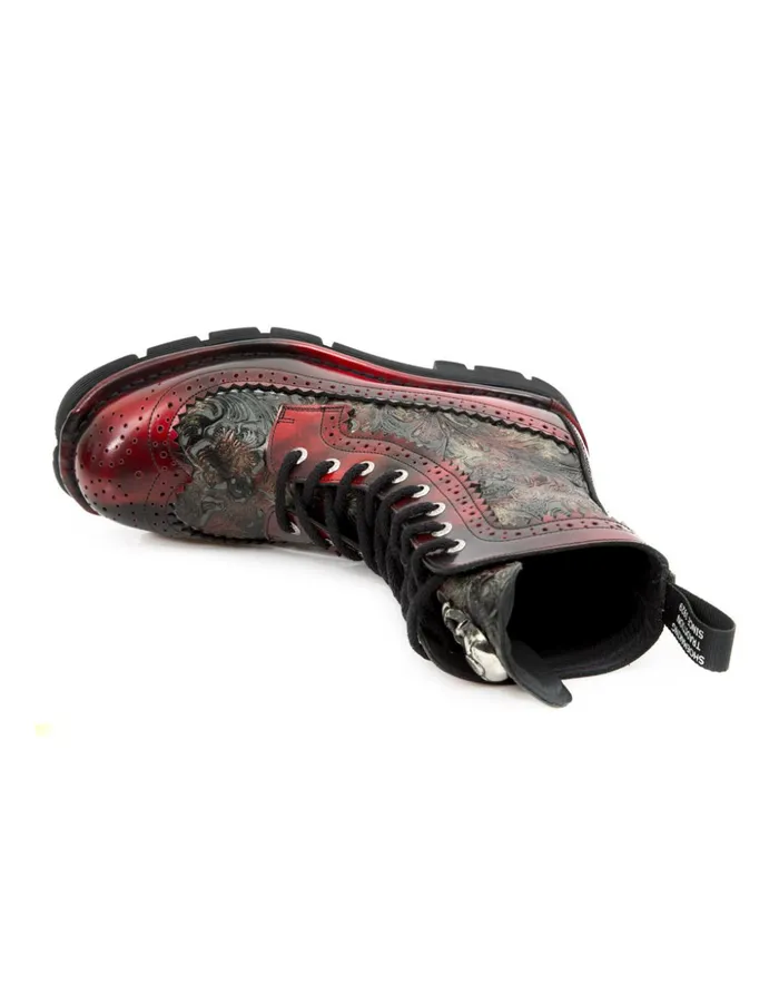 WomenMen Ankle Boot Metallic MNewmili110C3 New Rock Boots WomenMen Ankle Boot Metallic MNewmili110C3 New Rock Boots
