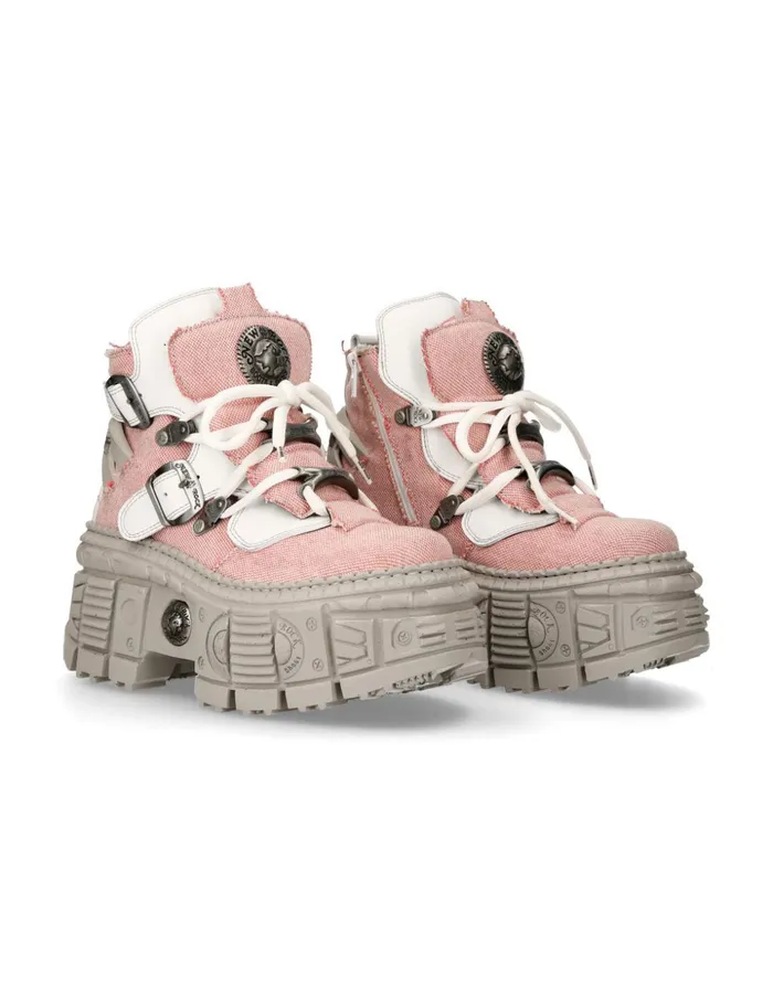 WomenMen Ankle Boot Tank MWall052V4 New Rock Booties