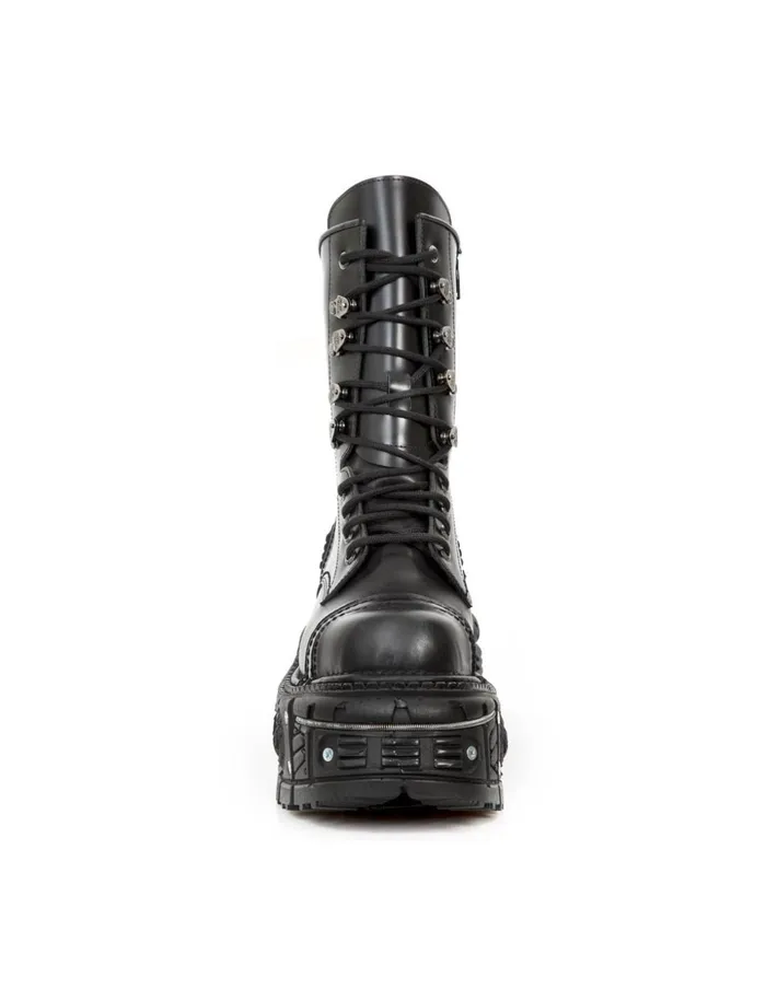 WomenMen Boot Black Imperfect MTank001C2 New Rock Boots WomenMen Boot Black Imperfect MTank001C2 New Rock Boots