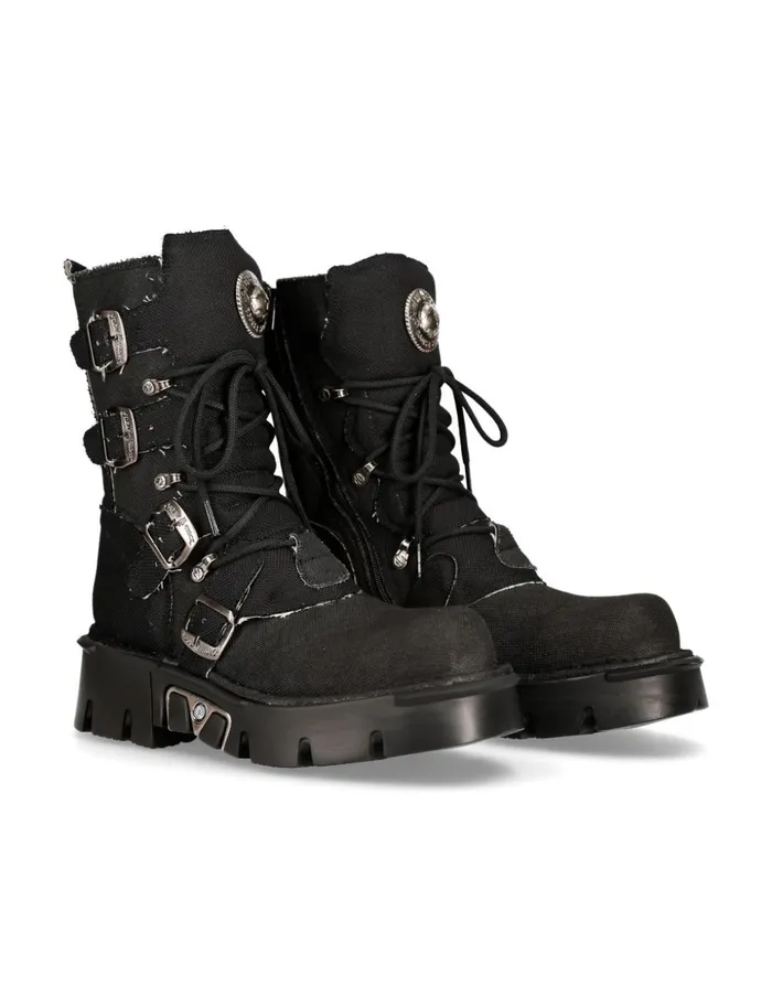 WomenMen Boot Black Reactor M1473Rc1 New Rock Boots