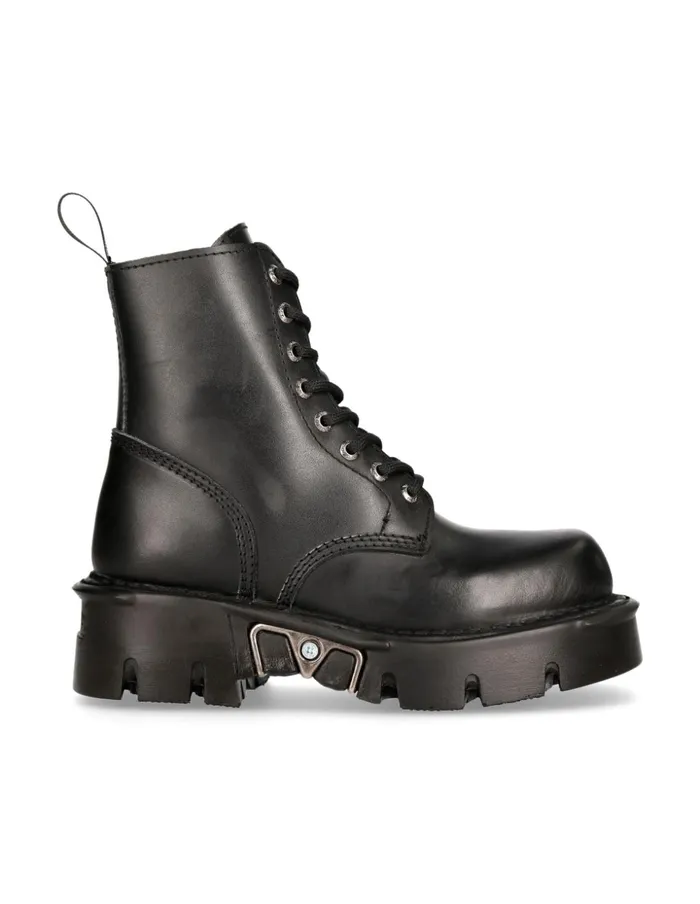 WomenMen Boot Black Reactor With Laces MMili084nS3 New Rock Boots WomenMen Boot Black Reactor With Laces MMili084nS3 New Rock Boots