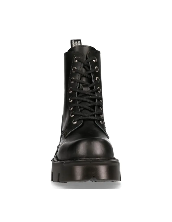 WomenMen Boot Black Reactor With Laces MMili084nS3 New Rock Boots WomenMen Boot Black Reactor With Laces MMili084nS3 New Rock Boots