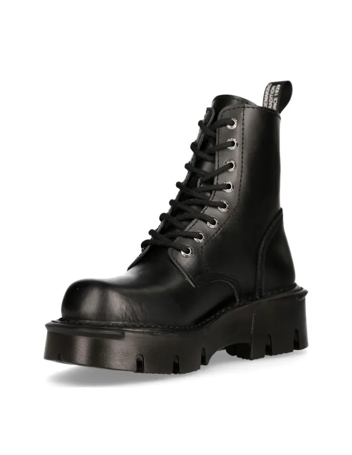 WomenMen Boot Black Reactor With Laces MMili084nS3 New Rock Boots WomenMen Boot Black Reactor With Laces MMili084nS3 New Rock Boots