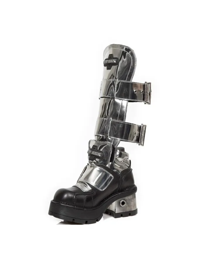 WomenMen High Boot Metallic M1515C3 New Rock Boots WomenMen High Boot Metallic M1515C3 New Rock Boots