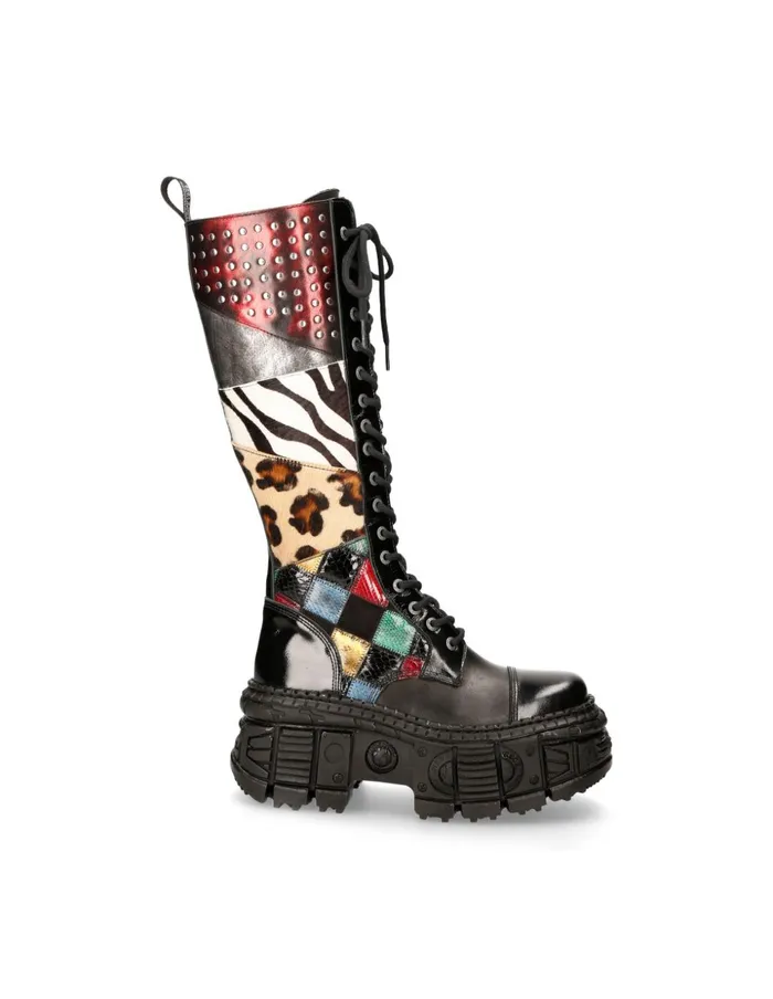 WomenMen MWall210S1 High Boot Tank With Laces New Rock High Boots WomenMen MWall210S1 High Boot Tank With Laces New Rock High Boots