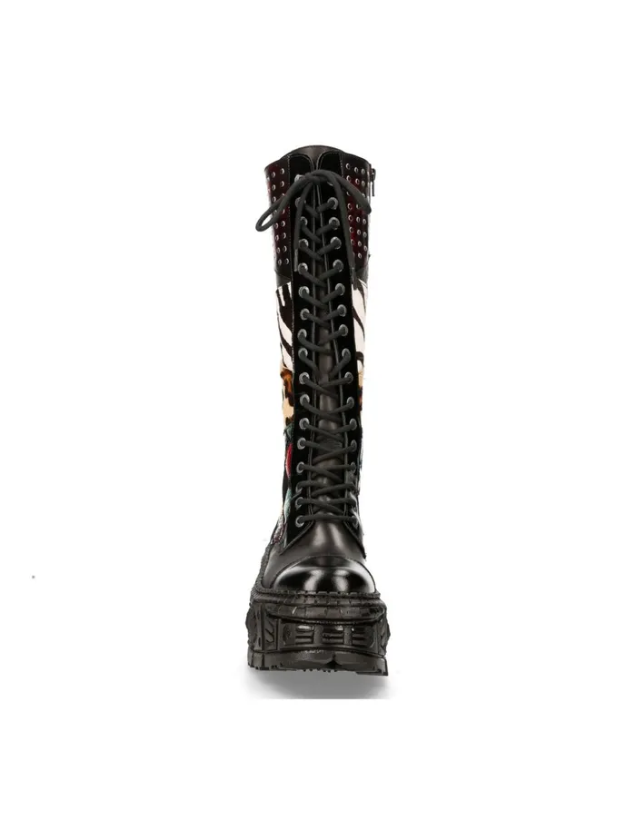 WomenMen MWall210S1 High Boot Tank With Laces New Rock High Boots WomenMen MWall210S1 High Boot Tank With Laces New Rock High Boots