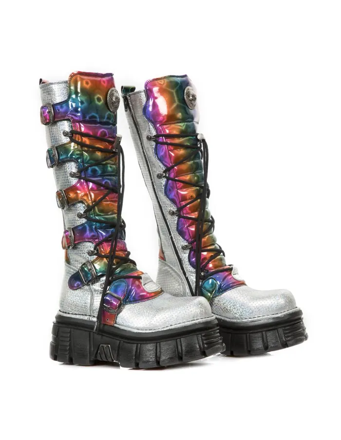WomenMen Metallic M272C32 New Rock Boots