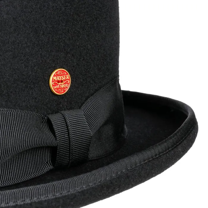 WomenMen Occassion Hats Mayser Mirlino Cylinder Black WomenMen Occassion Hats Mayser Mirlino Cylinder Black