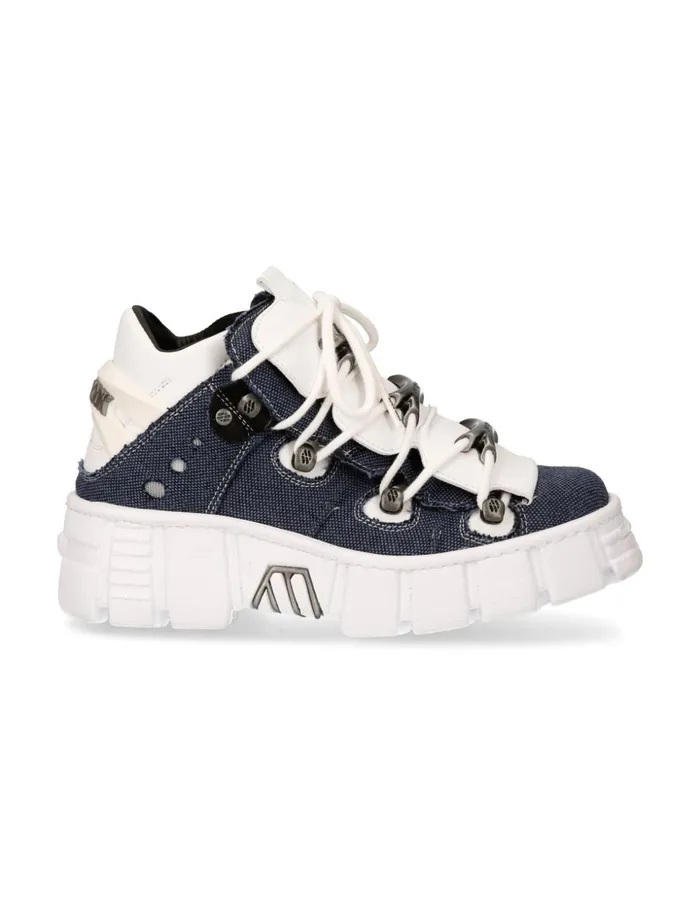 WomenMen Shoe Tower With Laces MWall106V2 New Rock Booties