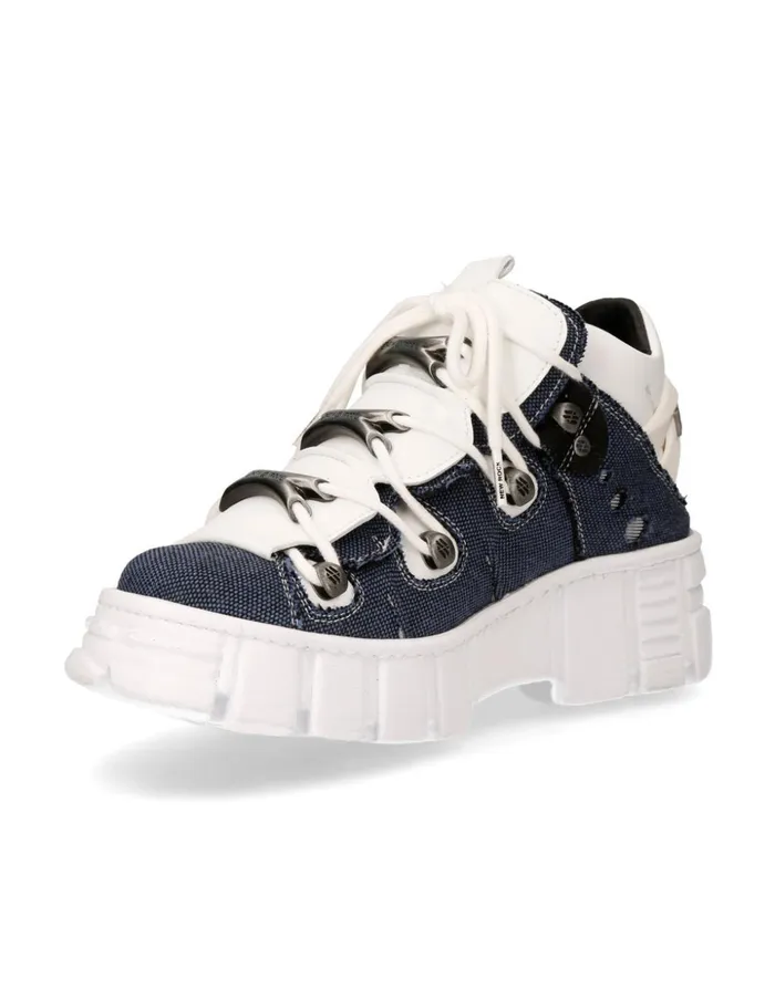 WomenMen Shoe Tower With Laces MWall106V2 New Rock Booties