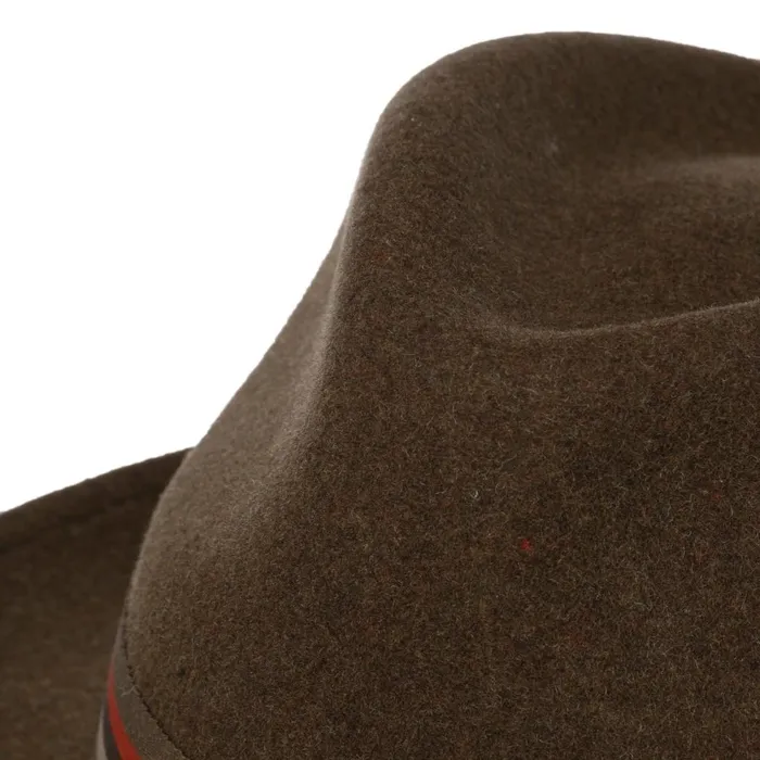 WomenMen Trilby Hats Mayser Maleo Stripes Trilby Wool Hat Brown WomenMen Trilby Hats Mayser Maleo Stripes Trilby Wool Hat Brown
