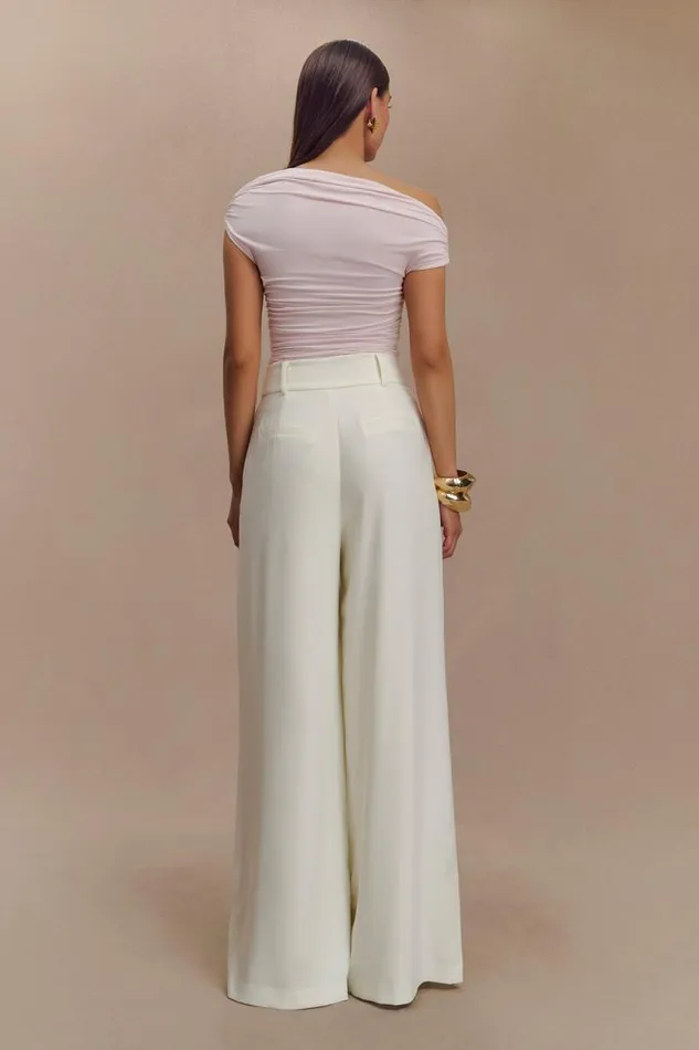 Women Meshki Dresses Alayna Slinky Ruched Top 8211 Powder Pink