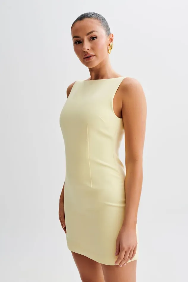 Women Meshki Dresses Angela Suiting Mini Dress 8211 Lemon