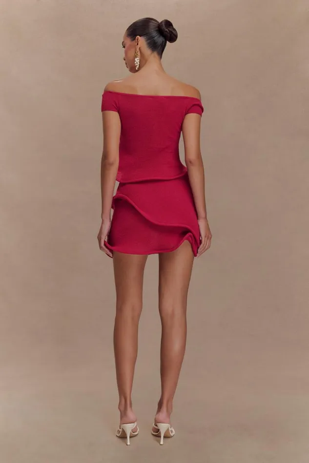 Women Meshki Dresses Haisley Off Shoulder Knit Top 8211 Raspberry