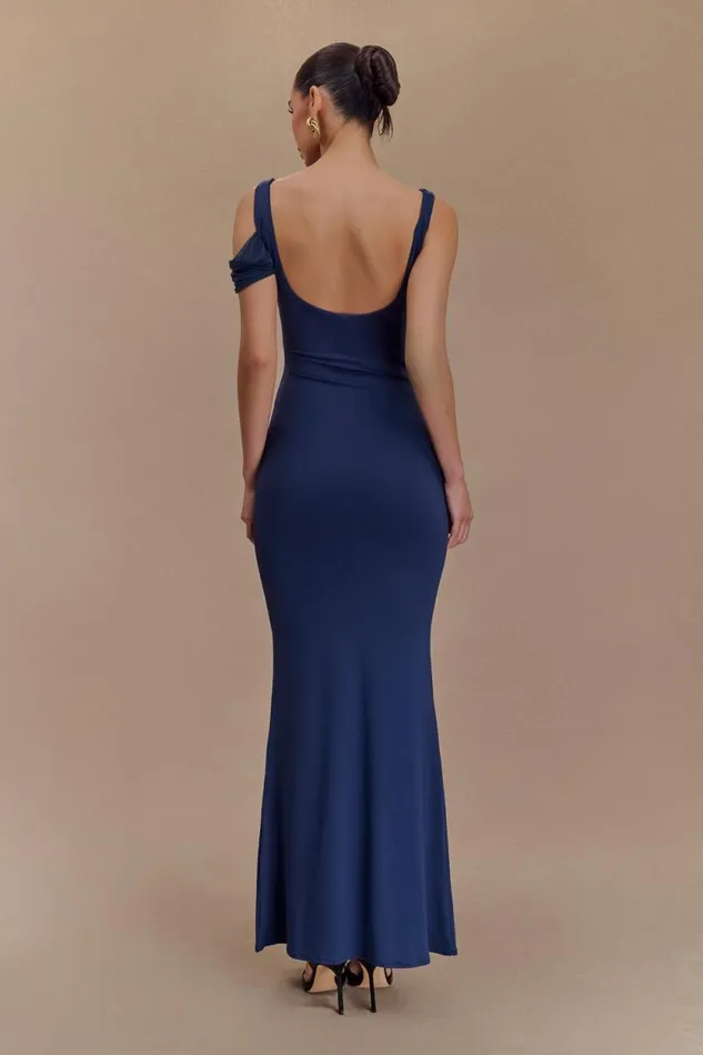 Women Meshki Dresses Janette Recycled Nylon And Mesh Sleeveless Maxi Dress 8211 Navy