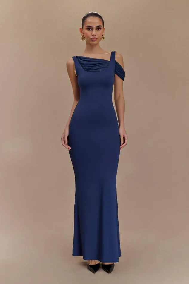 Women Meshki Dresses Janette Recycled Nylon And Mesh Sleeveless Maxi Dress 8211 Navy