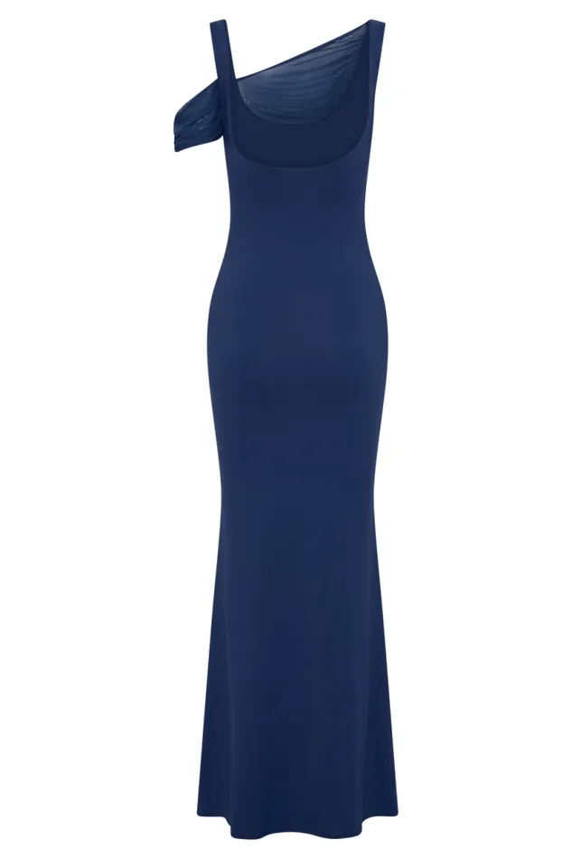 Women Meshki Dresses Janette Recycled Nylon And Mesh Sleeveless Maxi Dress 8211 Navy