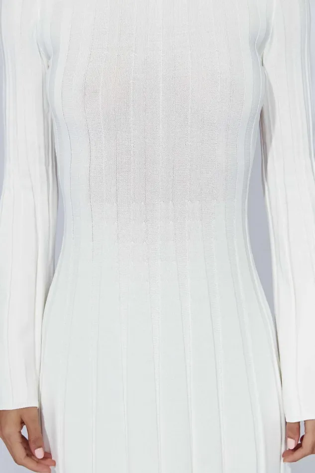 Women Meshki Dresses Juniper Flare Sleeve Knit Midi Dress 8211 White Women Meshki Dresses Juniper Flare Sleeve Knit Midi Dress 8211 White