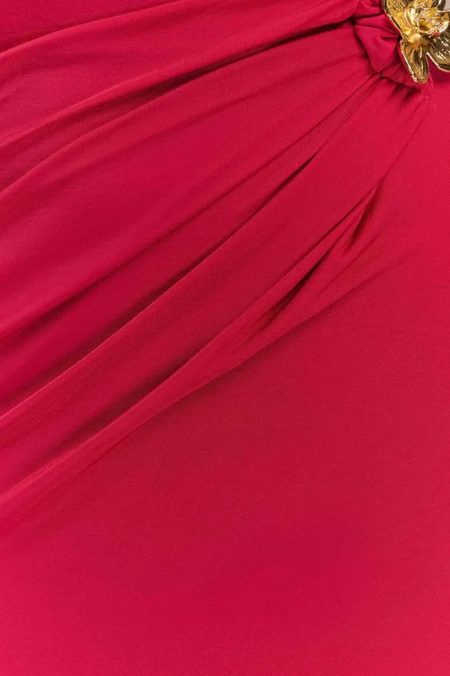 Women Meshki Dresses Kaida Slinky Maxi Dress With Hardware 8211 Fuchsia Pink