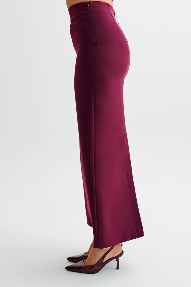 Women Meshki Dresses Micah Suiting Maxi Skirt 8211 Plum