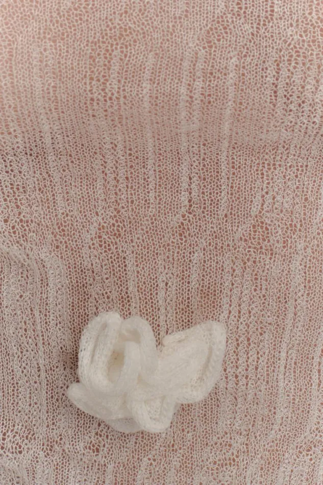 Women Meshki Dresses Orianna Orchid Long Sleeve Knit Top 8211 Ivory