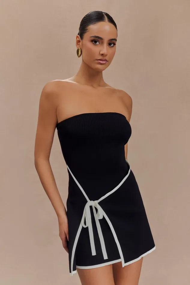 Women Meshki Dresses Rian Strapless Knit Mini Dress 8211 Black