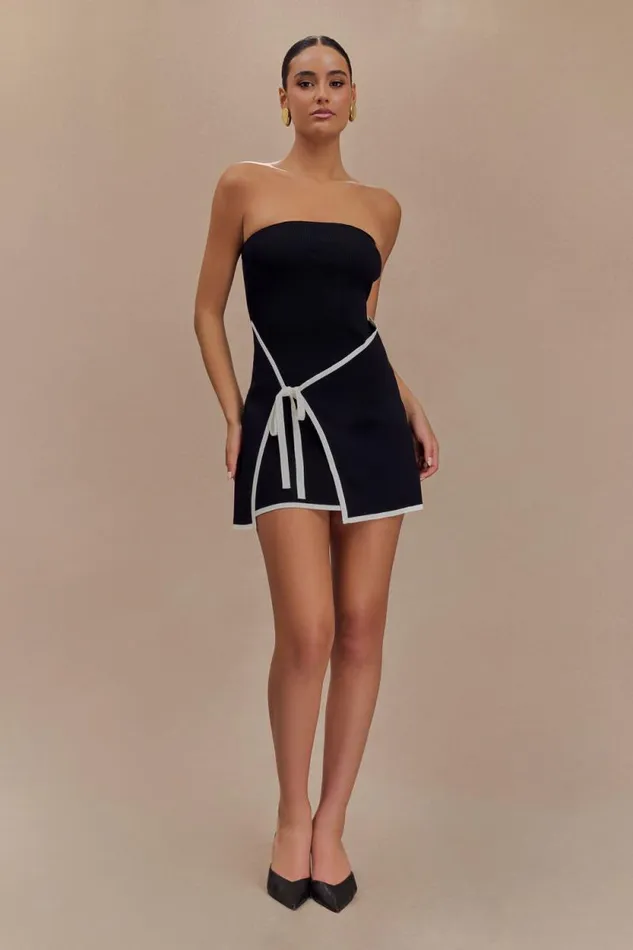 Women Meshki Dresses Rian Strapless Knit Mini Dress 8211 Black