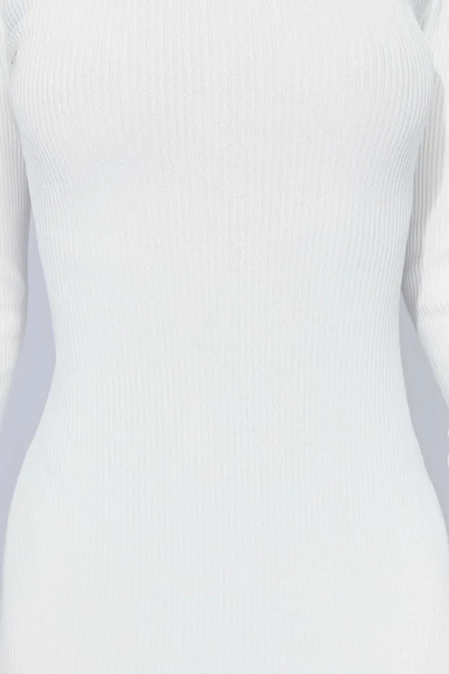 Women Meshki Dresses Rowen Long Sleeve Midi Dress 8211 White