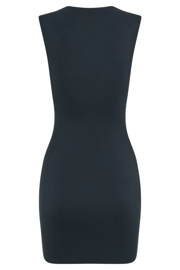 Women Meshki Dresses Tatianna Lace Trim Modal Mini Dress 8211 Black