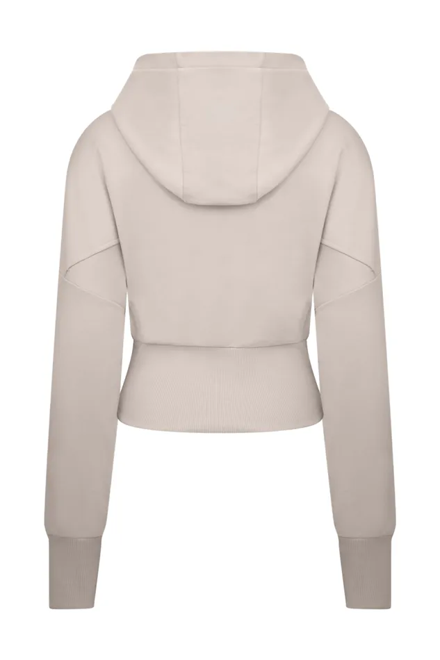 Women Meshki Jewellery Blake Zip Front Hoodie 8211 Stone