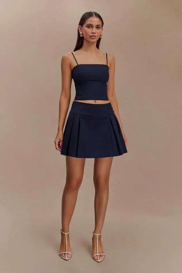 Women Meshki Tops Aberley Crop Top 8211 Dark Navy