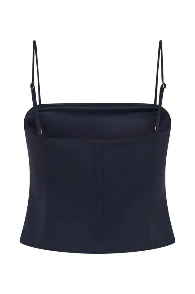 Women Meshki Tops Aberley Crop Top 8211 Dark Navy