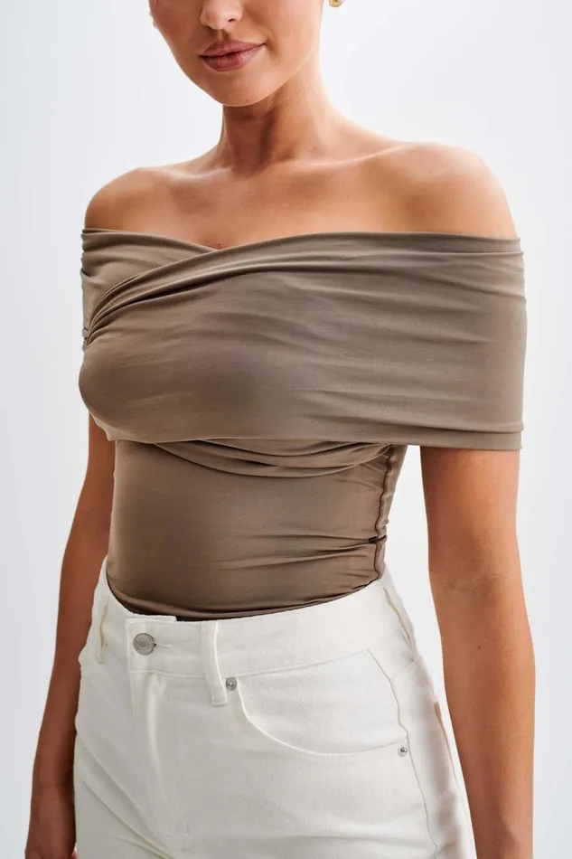 Women Meshki Tops Lourdes Slinky Off Shoulder Top 8211 Coco
