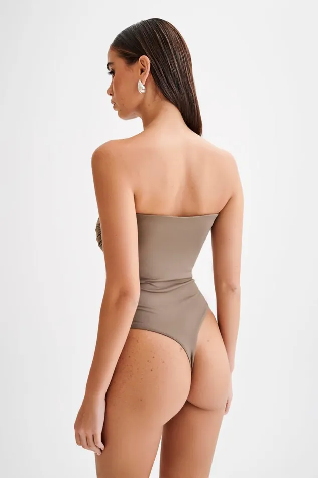 Women Meshki Tops Romina Recycled Nylon Ruched Bodysuit 8211 Coco